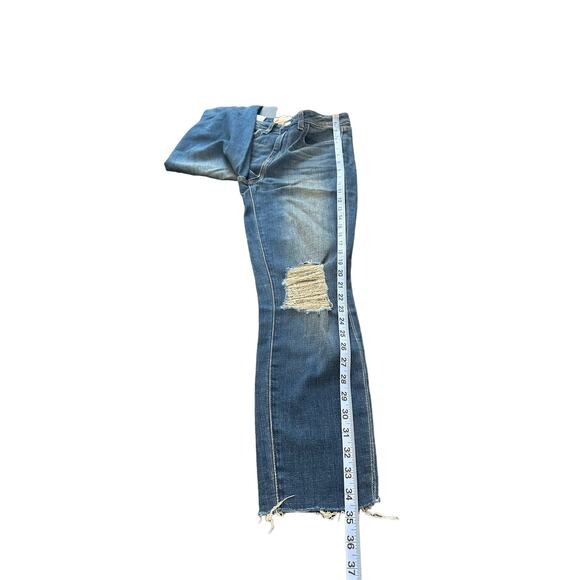 L'AGENCE El Matador Jeans Rustic Blue High Rise Distressed Cropped Denim Size 26 - Picture 11 of 12
